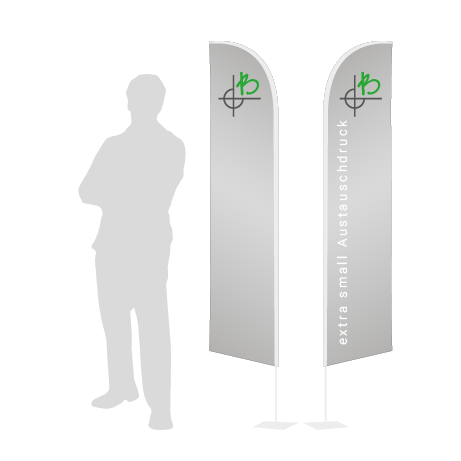 Beachflag Wind Austauschdruck | Extra Small (215 cm) | beidseitig bedruckt