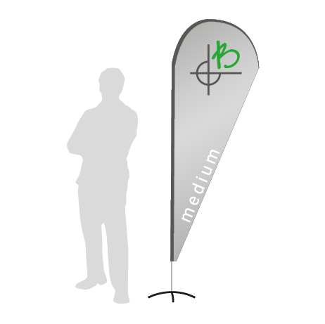 Beachflag Drop | Medium (280 cm) | einseitig bedruckt