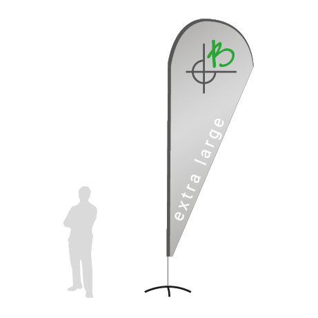 Beachflag Drop | Extra Large (460 cm) | einseitig bedruckt